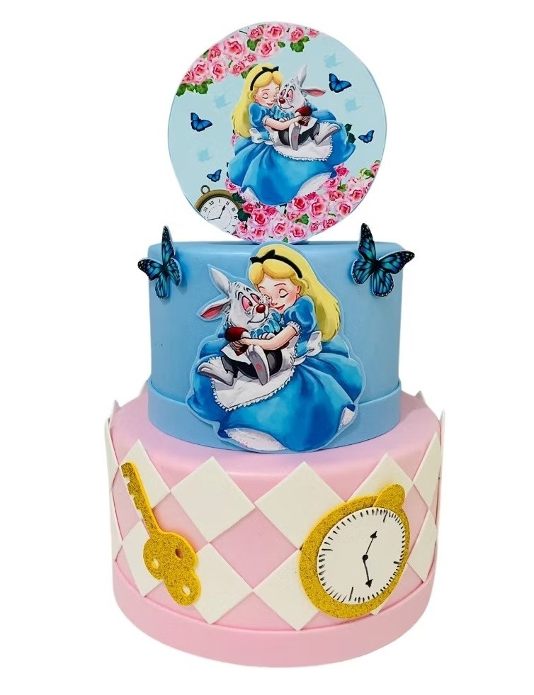 Bolo Cenográfico Alice No País das Maravilhas  - Silmara Decorações 
