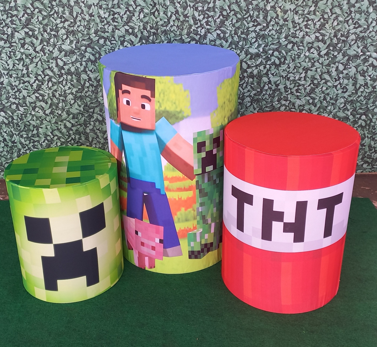 Tecido Capa de Cilindro Minecraft - Silmara Decorações 
