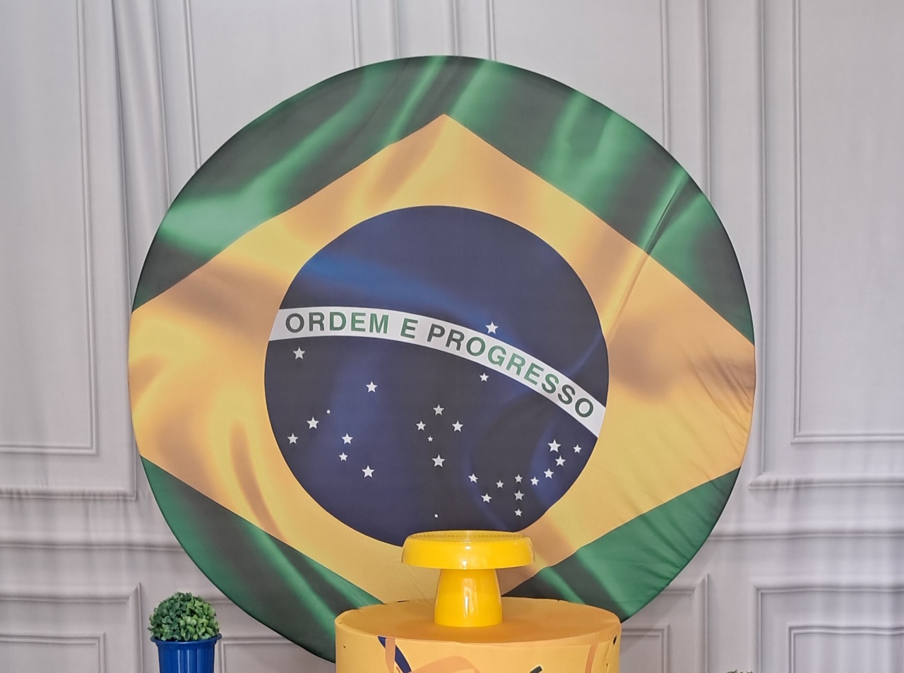 Tecido Painel Redondo Copa Do Mundo - Silmara Decorações 