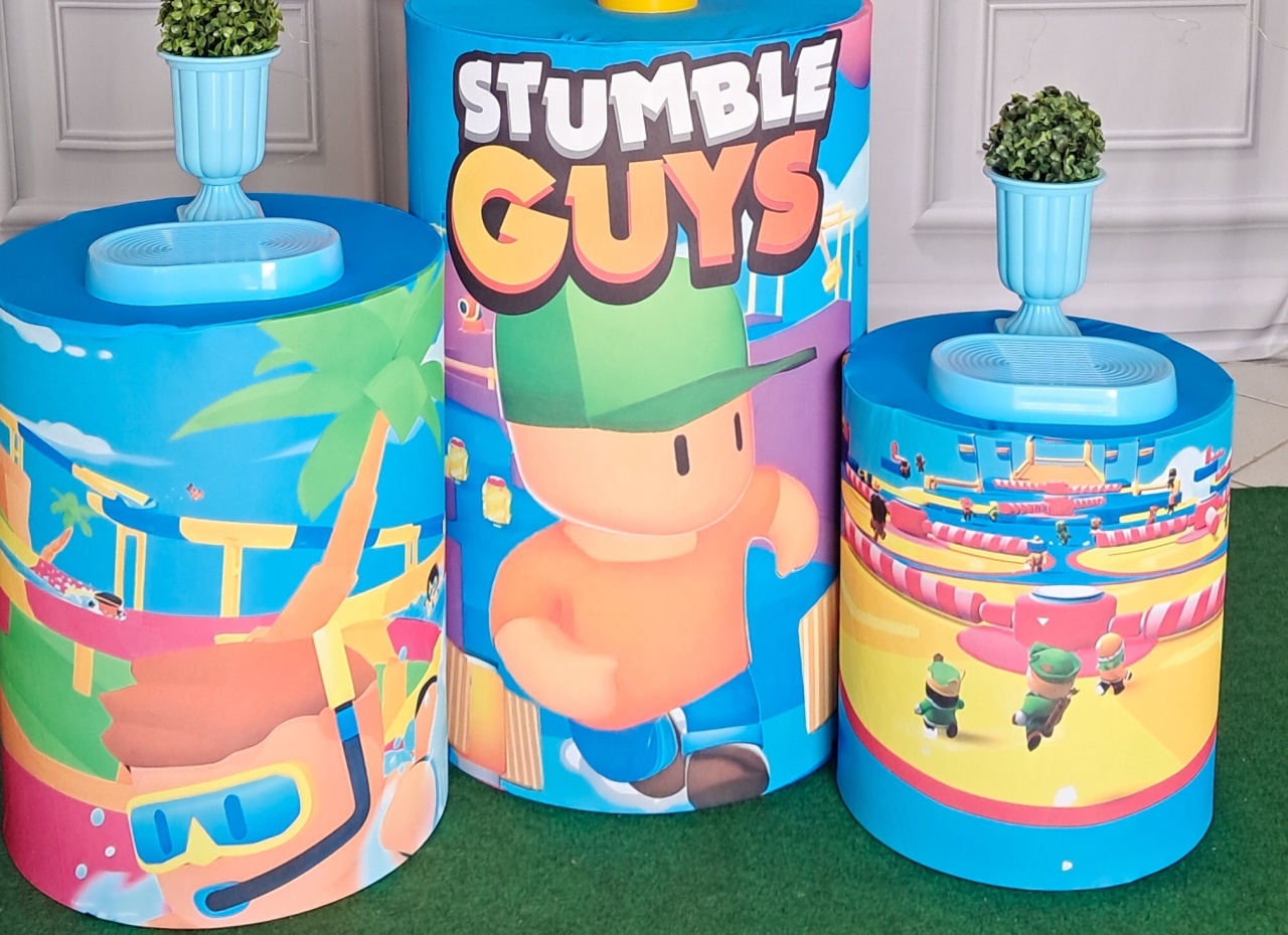Tecido Capa de Cilindro Stumble Guys - Silmara Decorações 