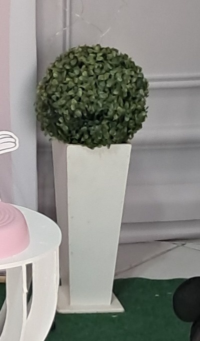 Vaso Branco de Chão Mdf - Silmara Decorações 