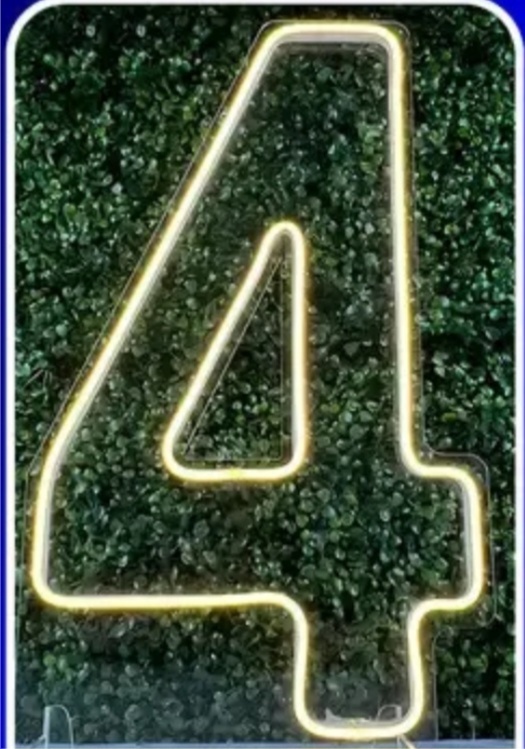 Número Led 4 - Silmara Decorações 