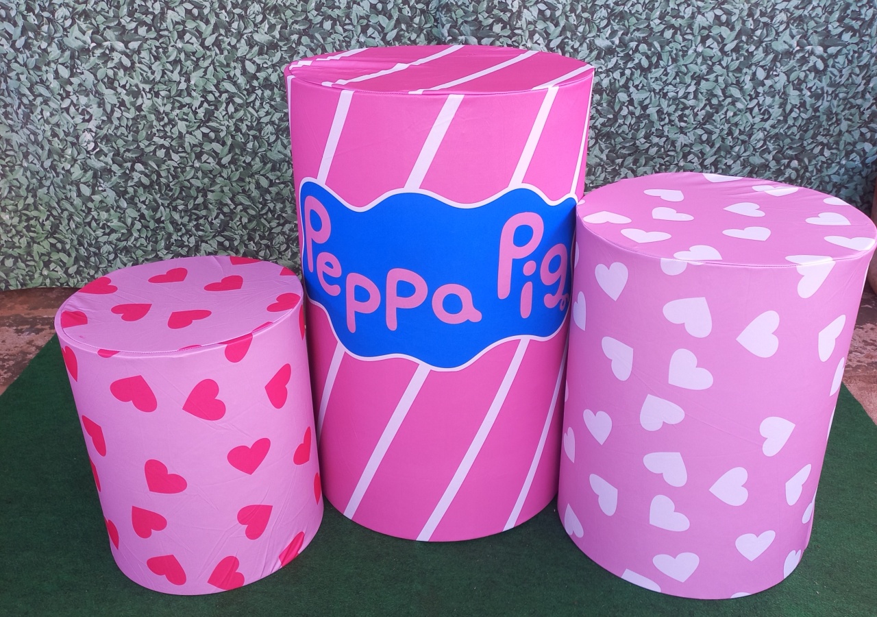 Tecido Capa de Cilindro Peppa Pig - Silmara Decorações 