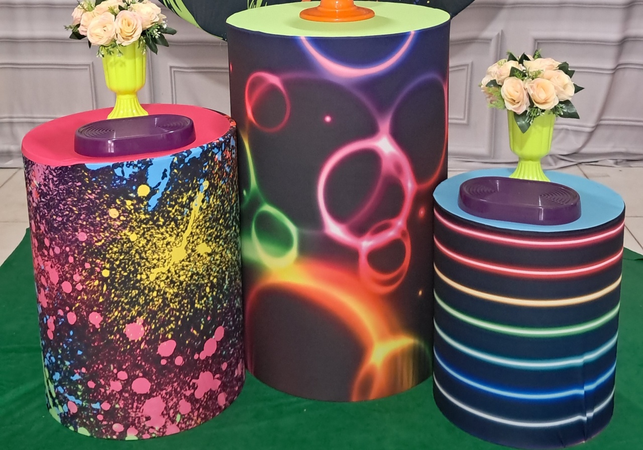 Tecido Capa de Cilindro Neon - Silmara Decorações 