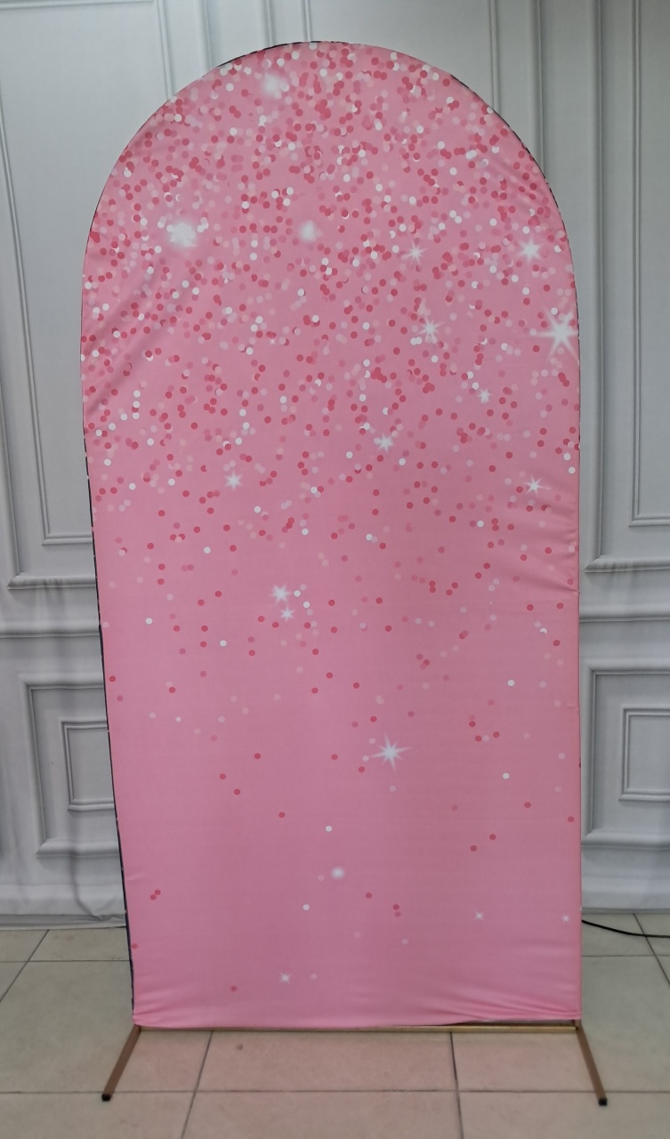 Tecido Painel Romano Rosa Com Detalhes - Silmara Decorações 