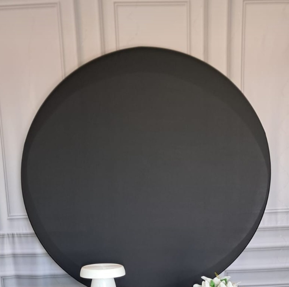 Tecido Redondo Preto Liso - Silmara Decorações 