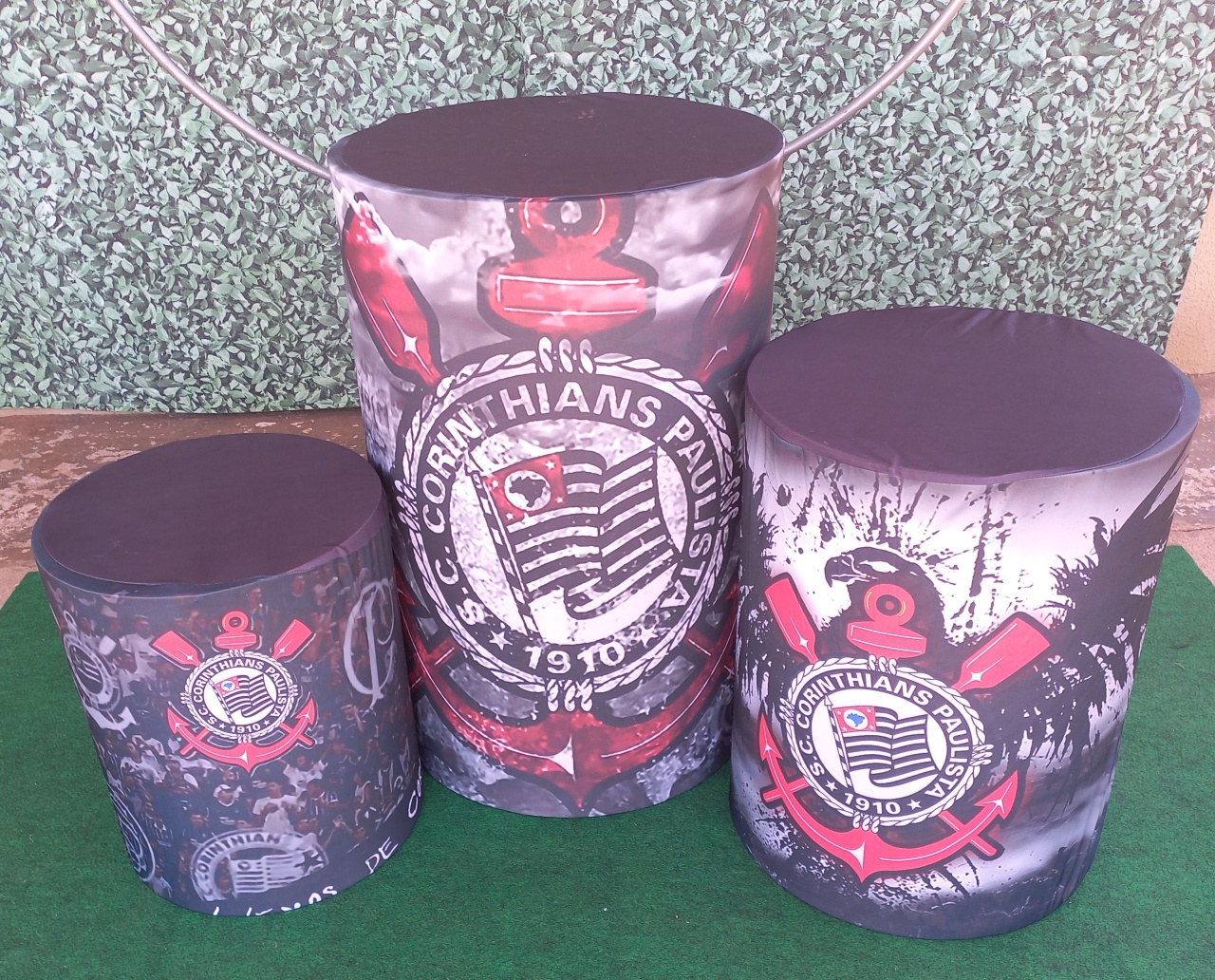 Tecido Capa de Cilindro Corinthians - Silmara Decorações 