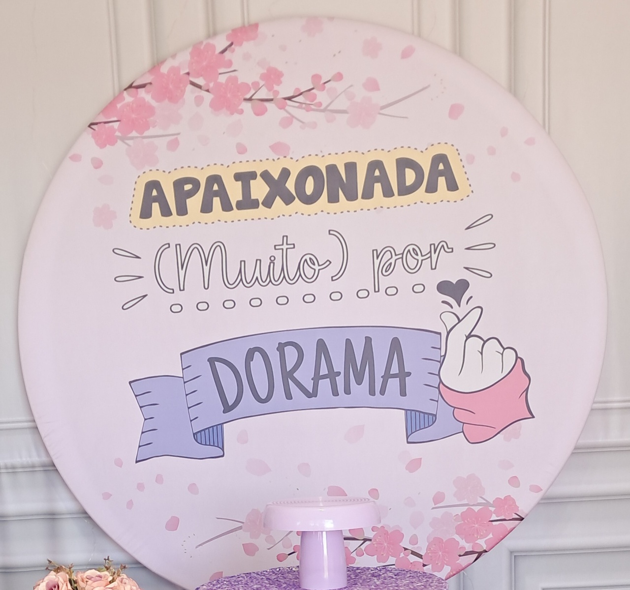 Tecido Painel Redondo Dorama - Silmara Decorações 