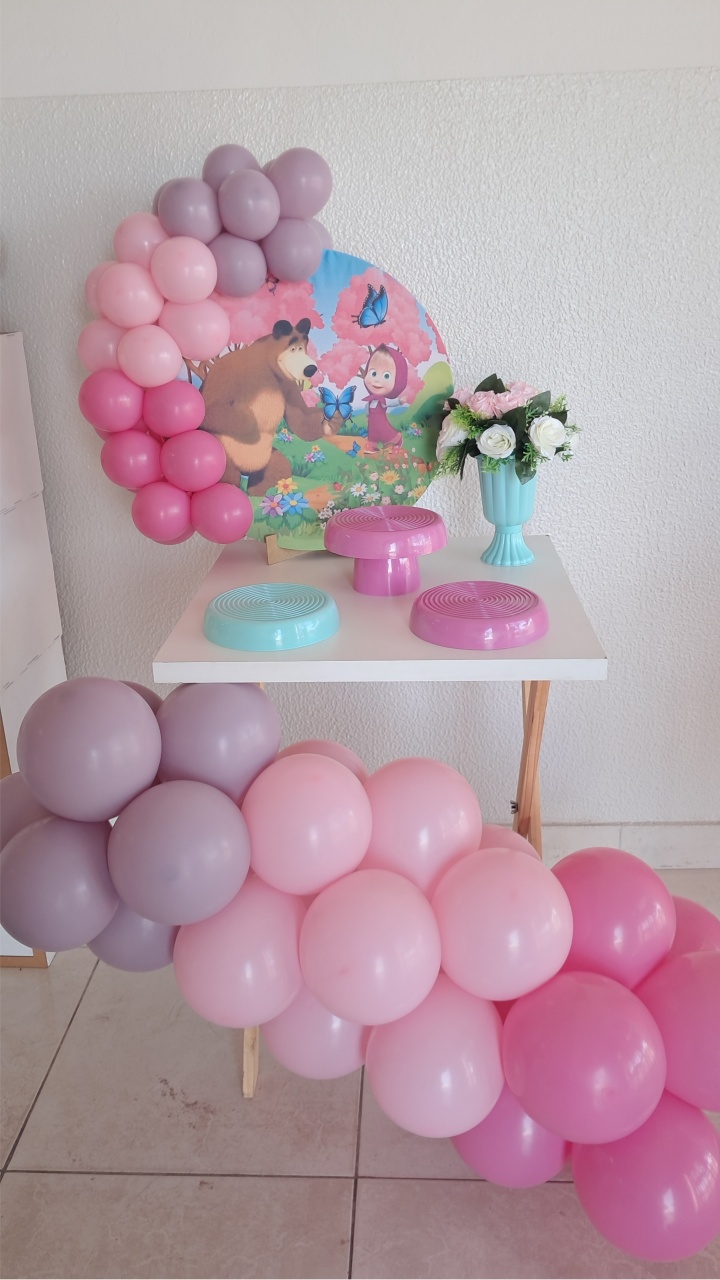 Festa Na Mesa A Marsha E O Urso  - Silmara Decorações 