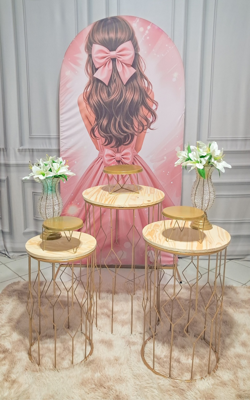 Menina Rosa Luxo - Silmara Decorações 