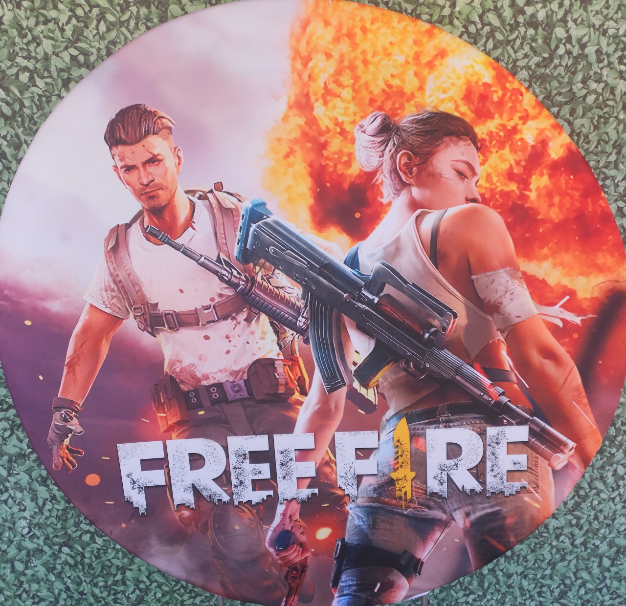 Tecido Painel Redondo Free Fire - Silmara Decorações 