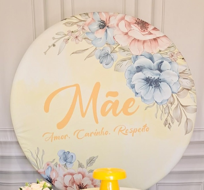 Tecido Redondo Mãe  - Silmara Decorações 