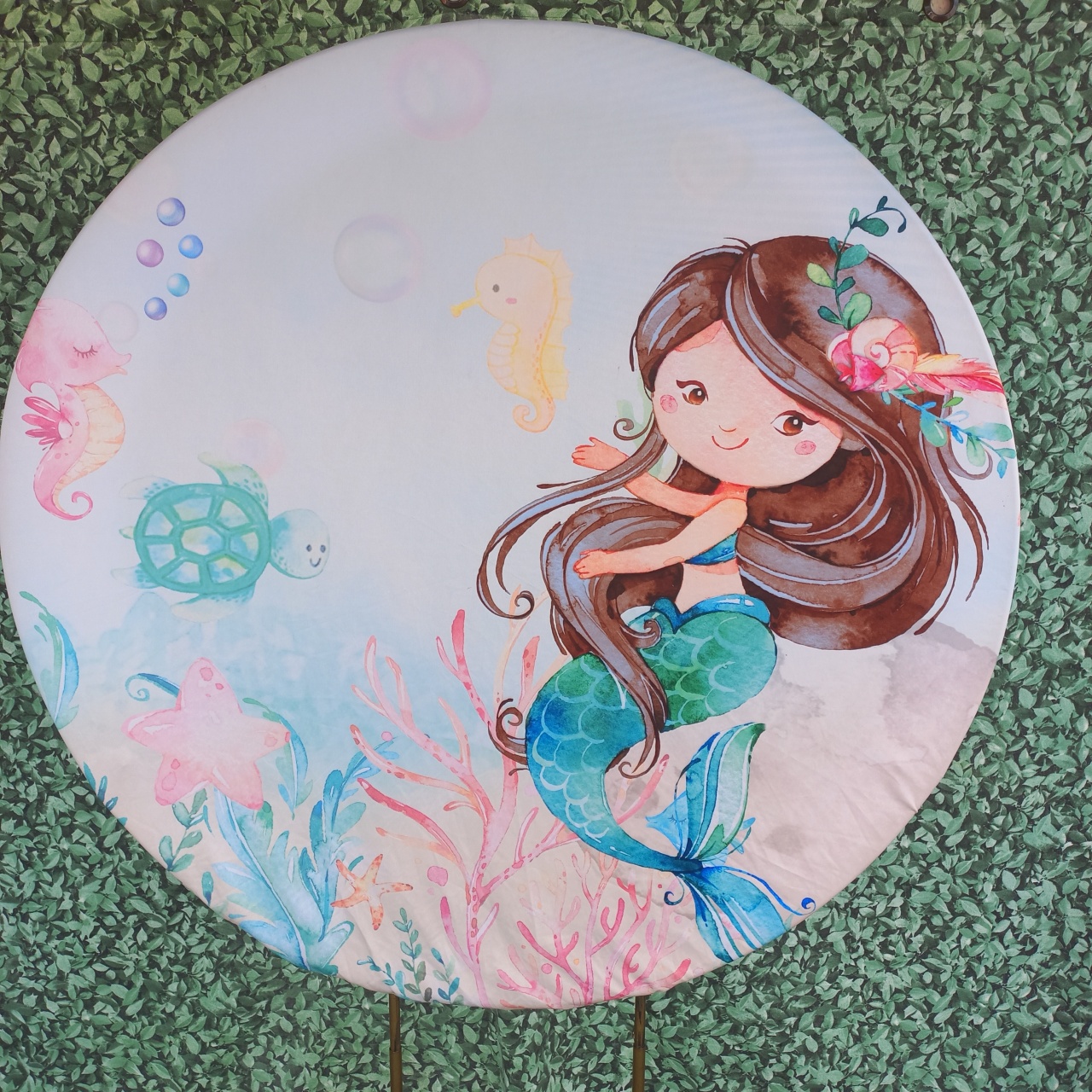 Tecido Painel Redondo Sereia Baby - Silmara Decorações 