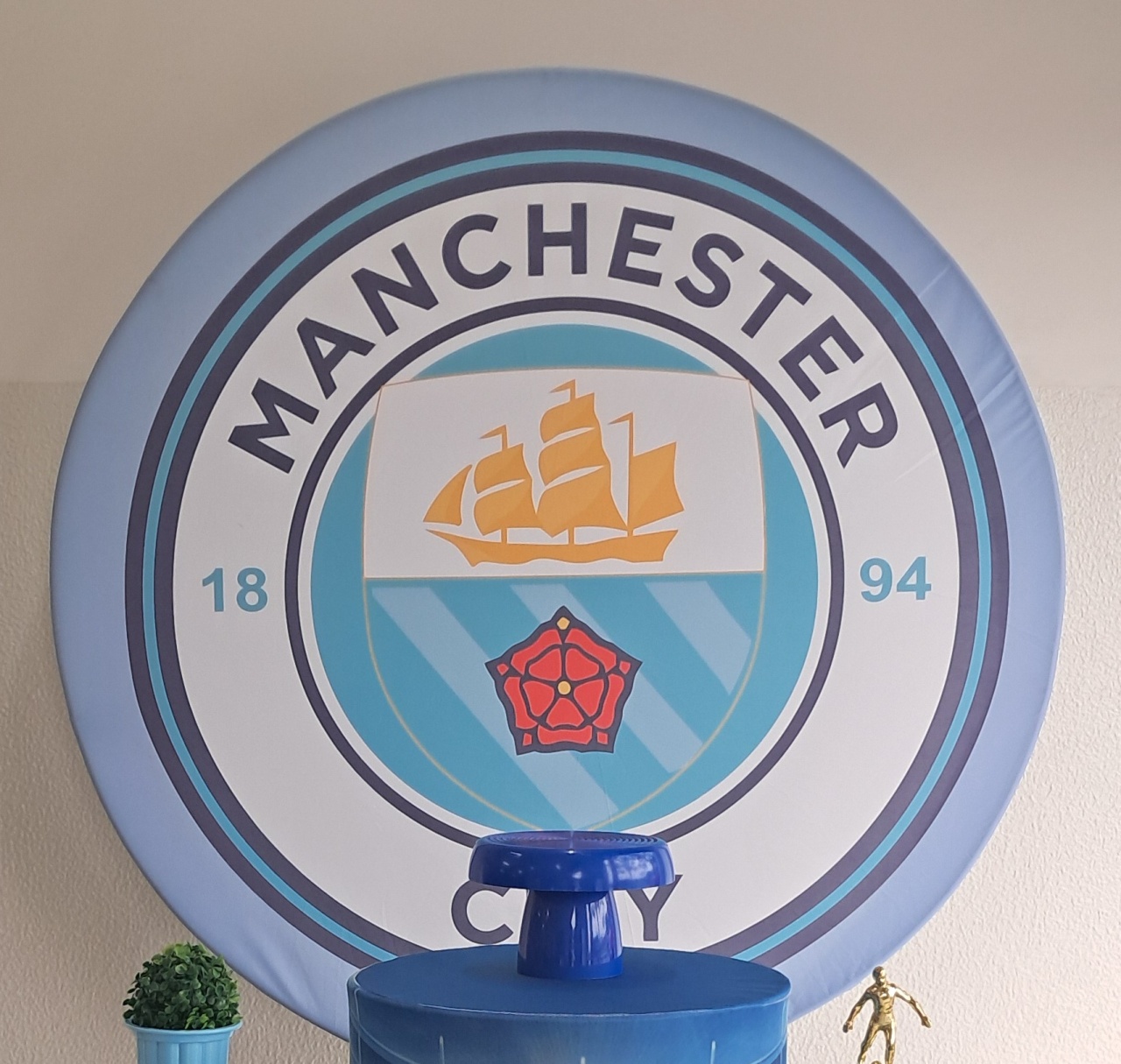 Paine Redondo Manchester City  - Silmara Decorações 