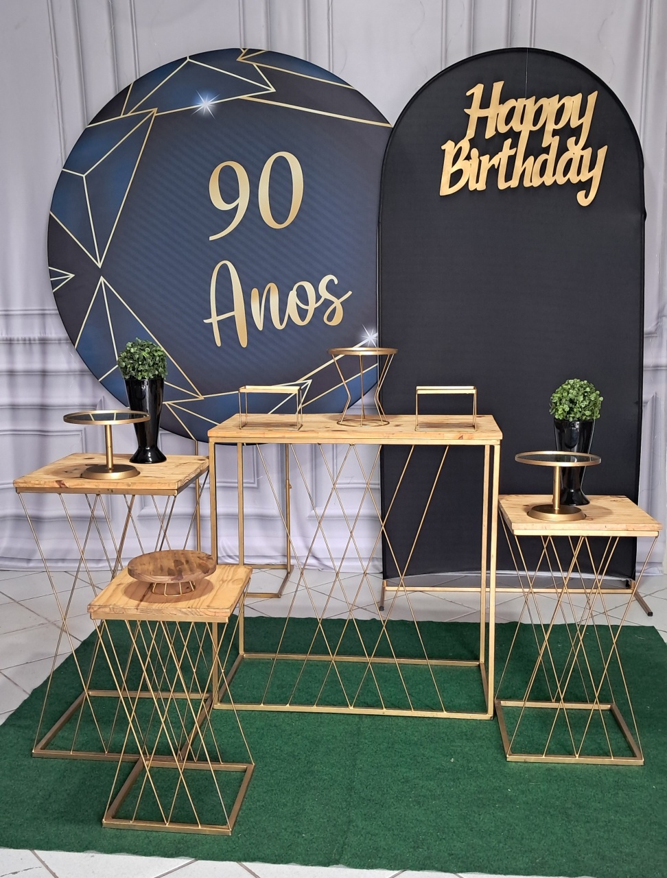 90 Anos  Azul  - Silmara Decorações 