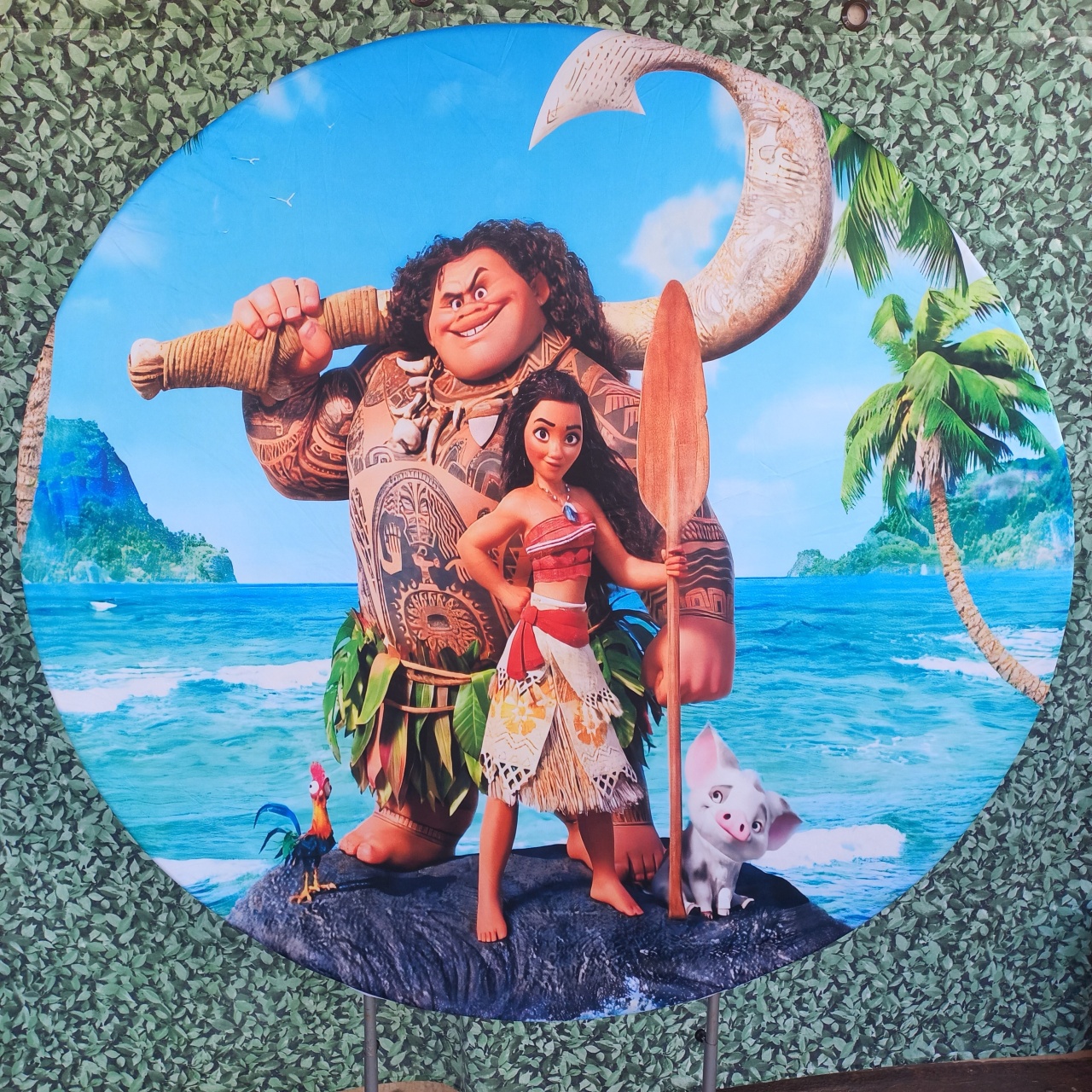 Tecido Painel Redondo Moana Moça - Silmara Decorações 