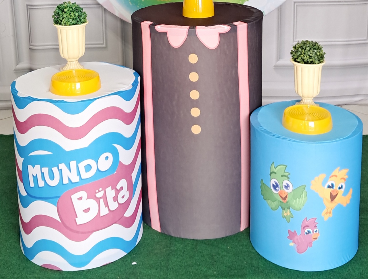 Tecido Capa de Cilindro Mundo Bita - Silmara Decorações 