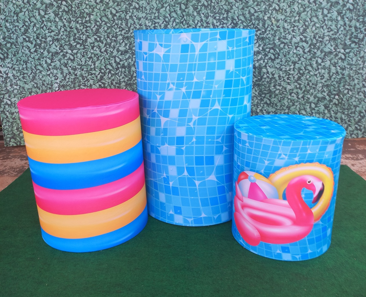 Tecido Capa de Cilindro Pool Party  - Silmara Decorações 