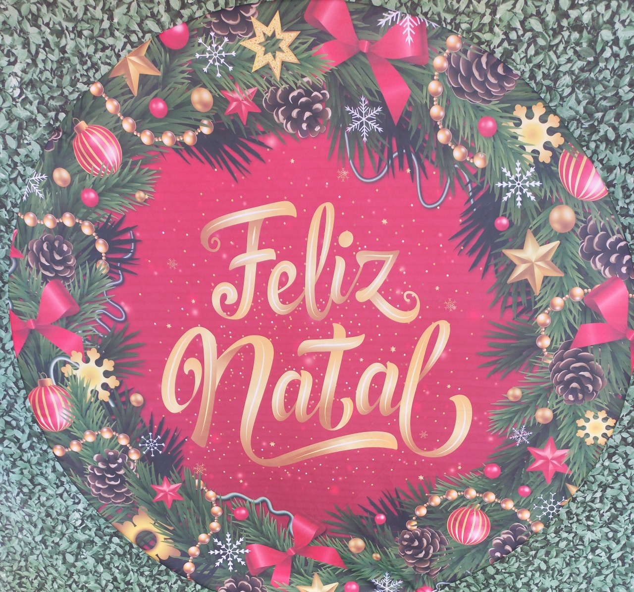 Tecido Painel Redondo Natal - Silmara Decorações 