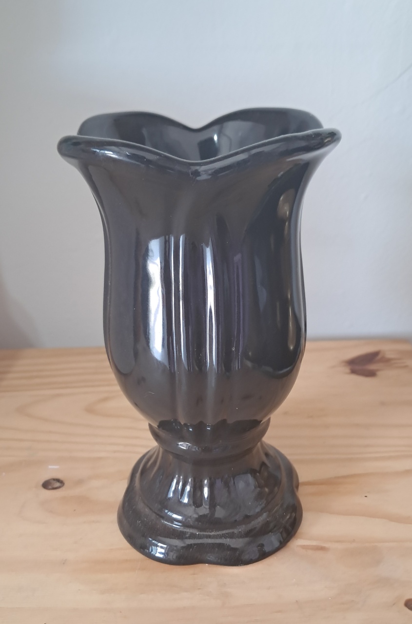 Vaso Ceramico Preto P - Silmara Decorações 