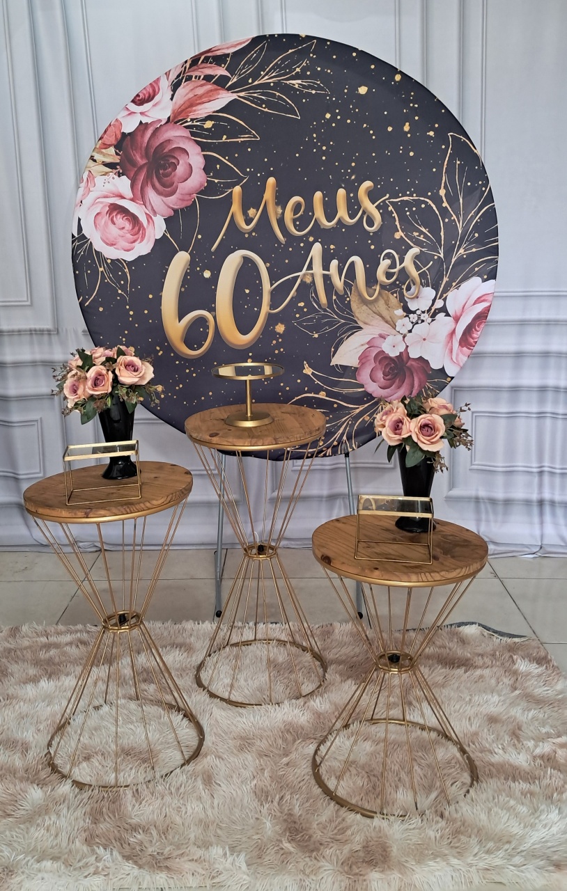 60 Anos Rosa - Silmara Decorações 