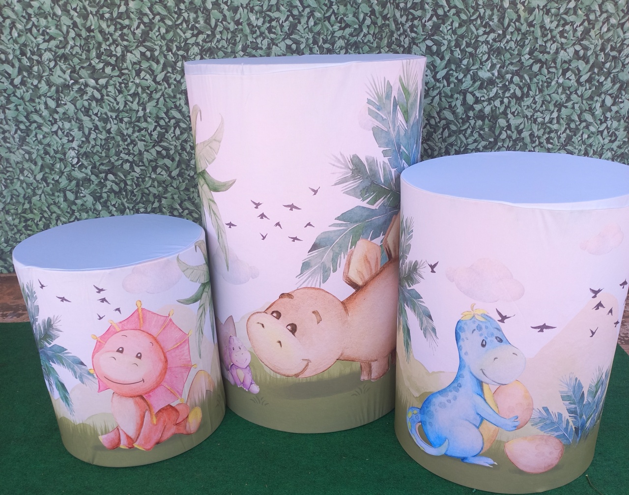 Tecido Capa de Cilindro Dino Baby - Silmara Decorações 