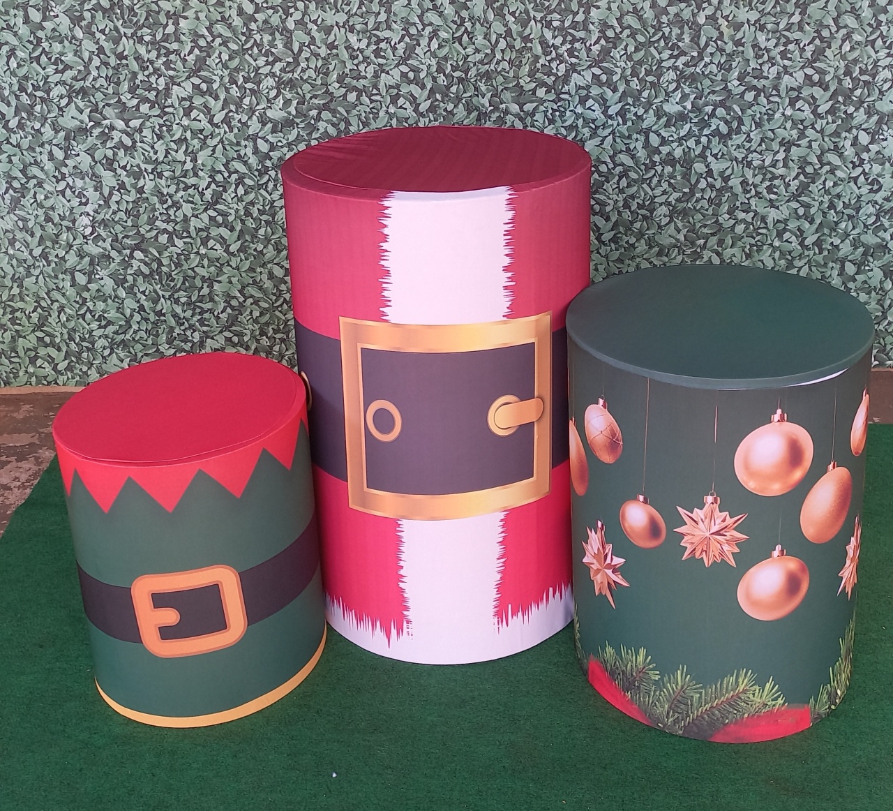 Tecido Capa de Cilindro Natal - Silmara Decorações 