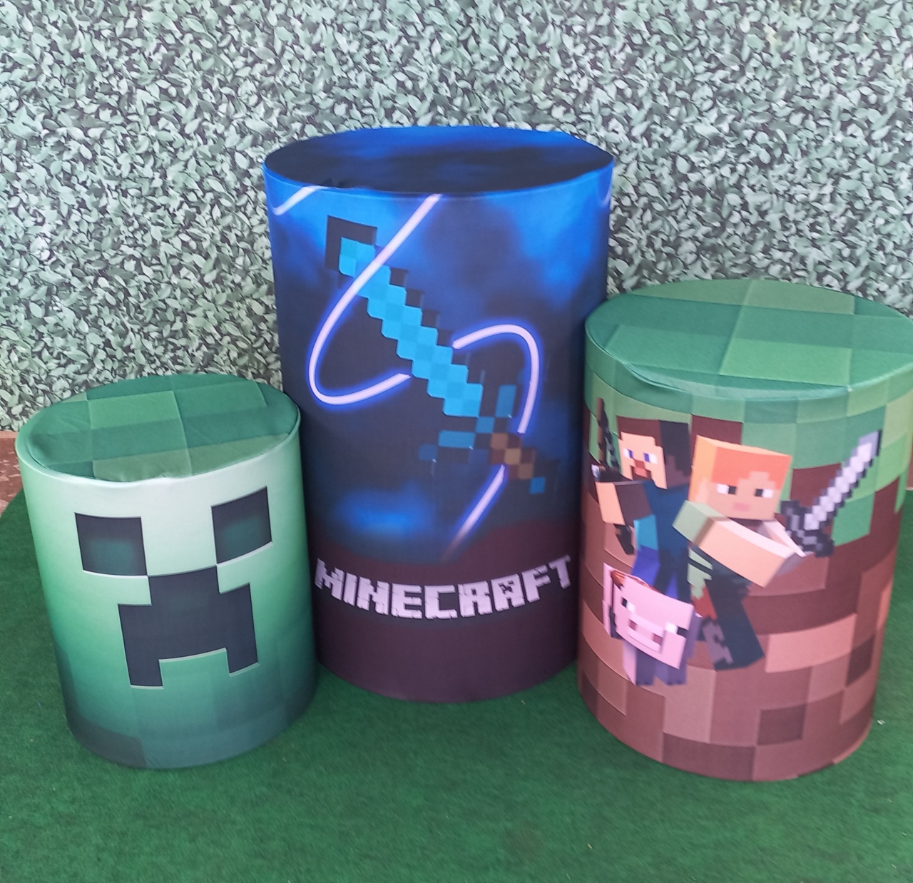 Tecido Capa de Cilindro Minecraft - Silmara Decorações 
