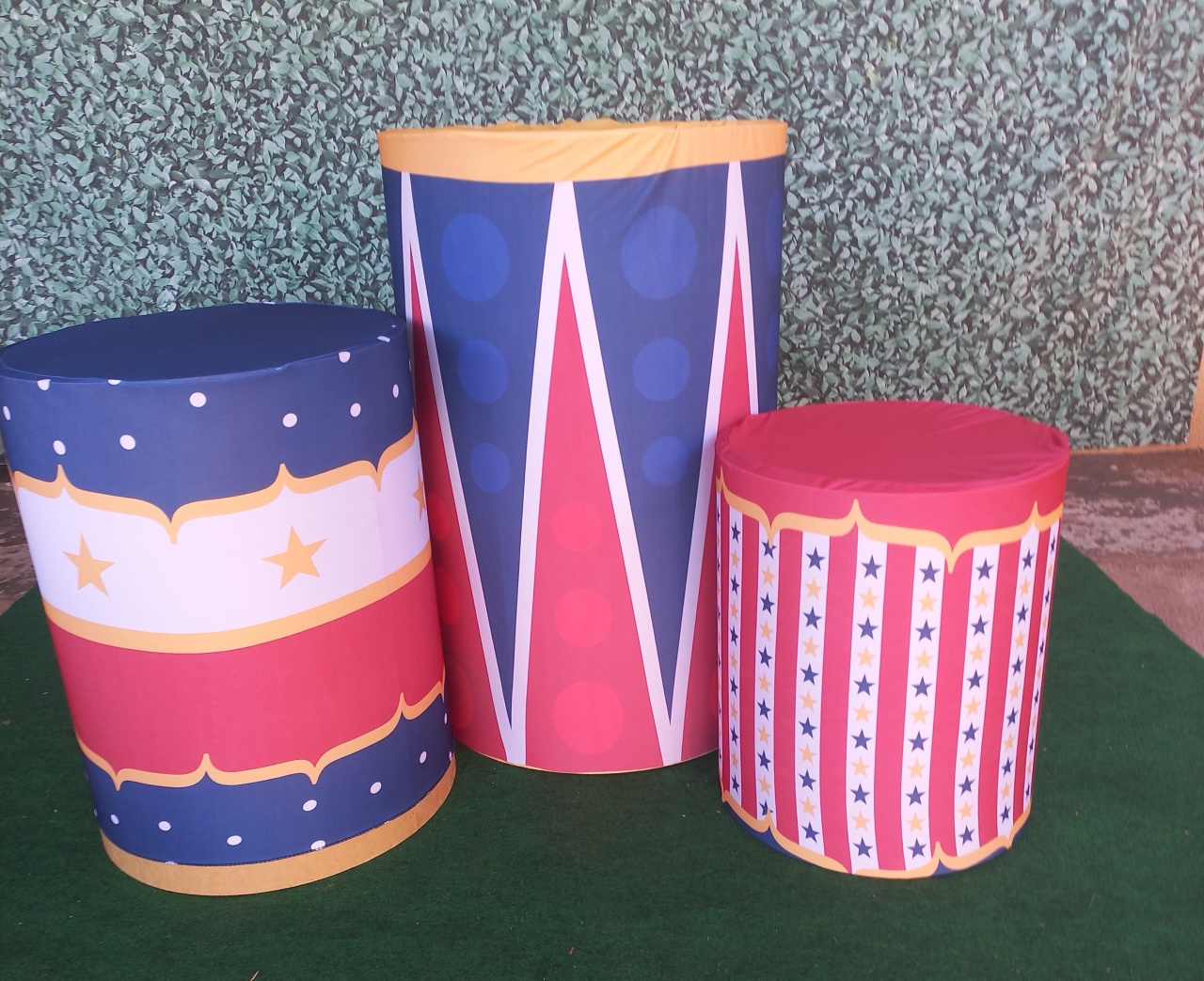 Tecido Capa de Cilindro Circo - Silmara Decorações 