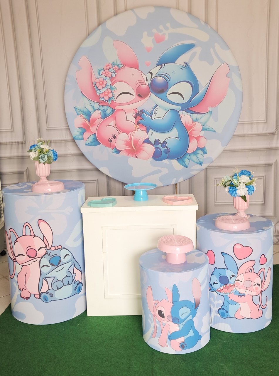 Stitch E Angel 02 - Silmara Decorações 