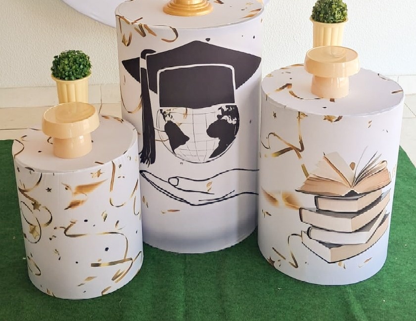 Capa Cilindros Formatura - Silmara Decorações 