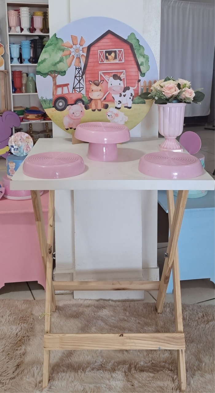 Festa Na Mesa Fazendinha Rosa - Silmara Decorações 