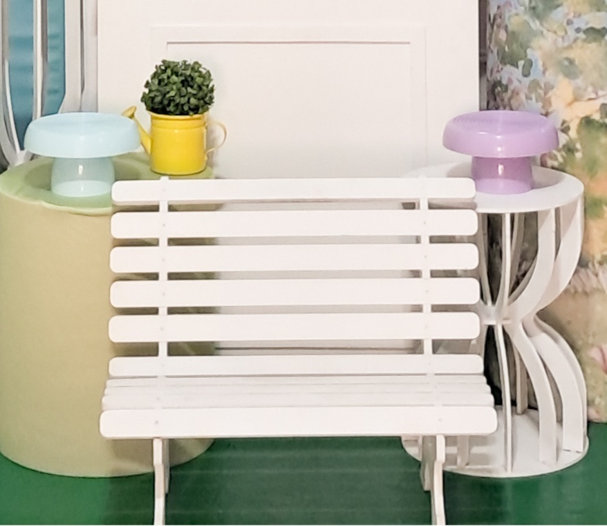 Banquinho Tipo de Praça - Silmara Decorações 