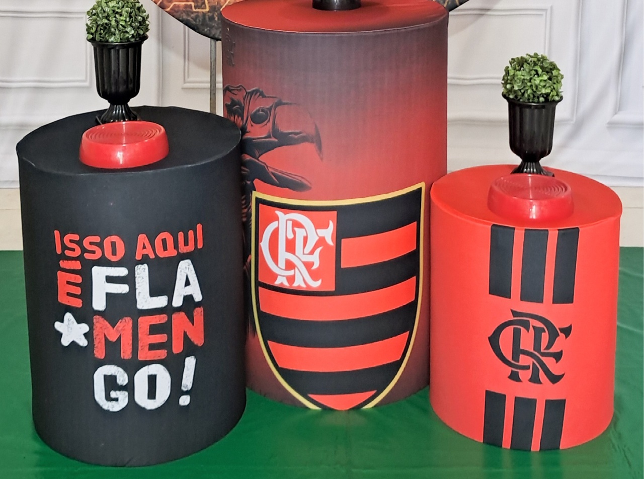 Capa Cilindros Flamengo - Silmara Decorações 