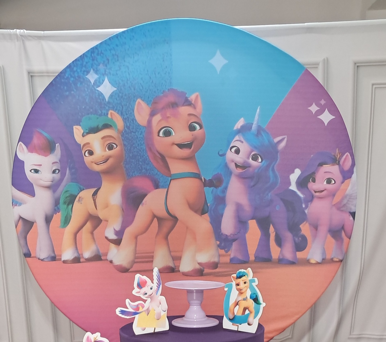 Tecido Painel Redondo Little Poney  - Silmara Decorações 