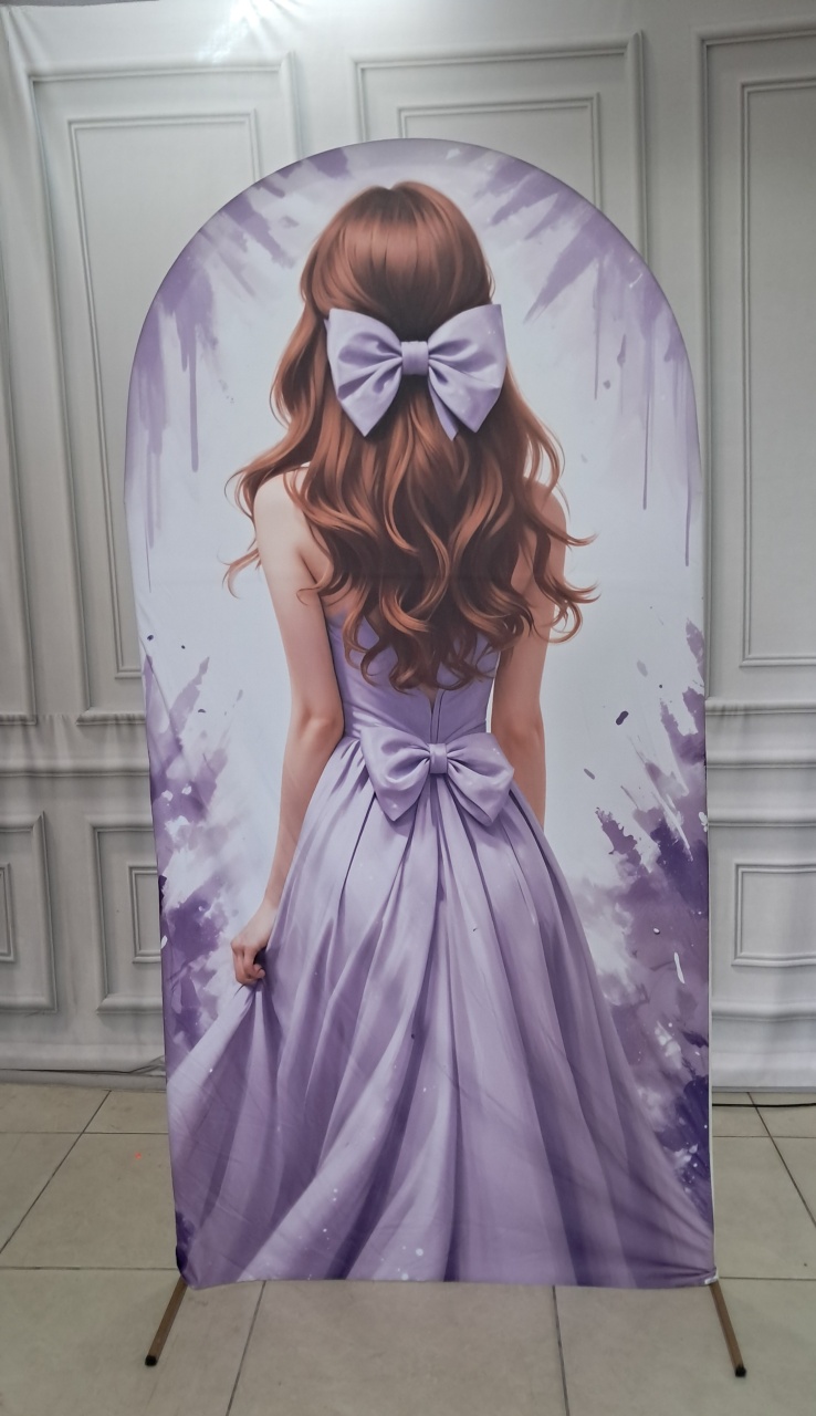Tecido Painel Romano Menina Lílas - Silmara Decorações 