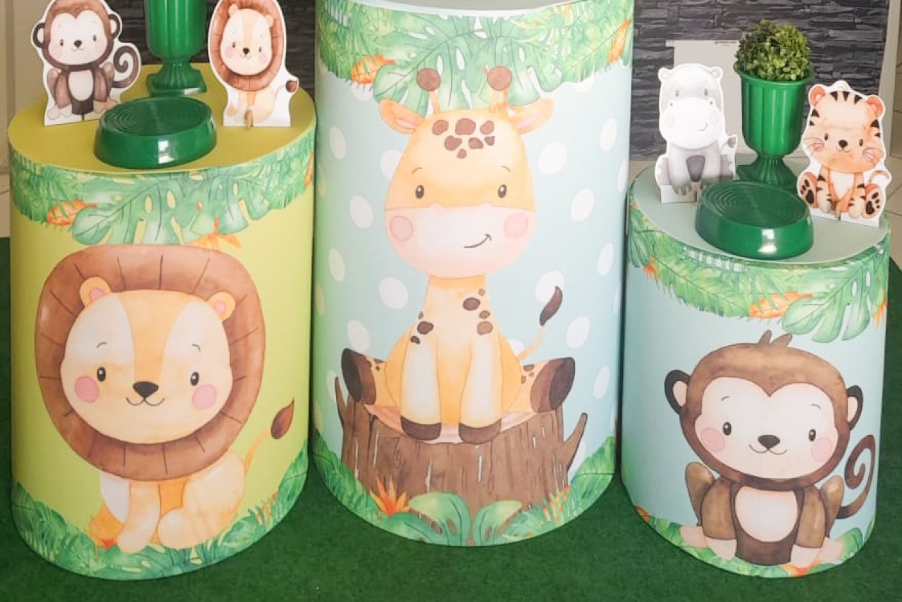 Tecido Capa de Cilindro Safari - Silmara Decorações 