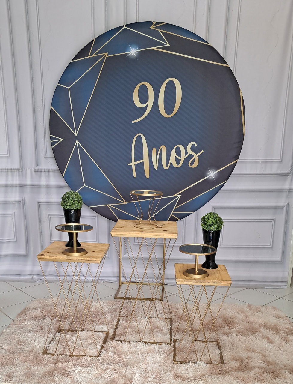 90 Anos Azul - Silmara Decorações 