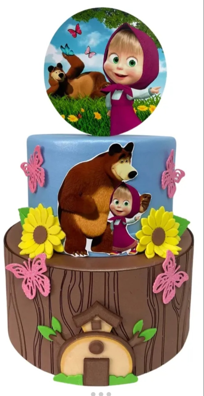 Bolo Cenográfico Masha E O Urso - Silmara Decorações 