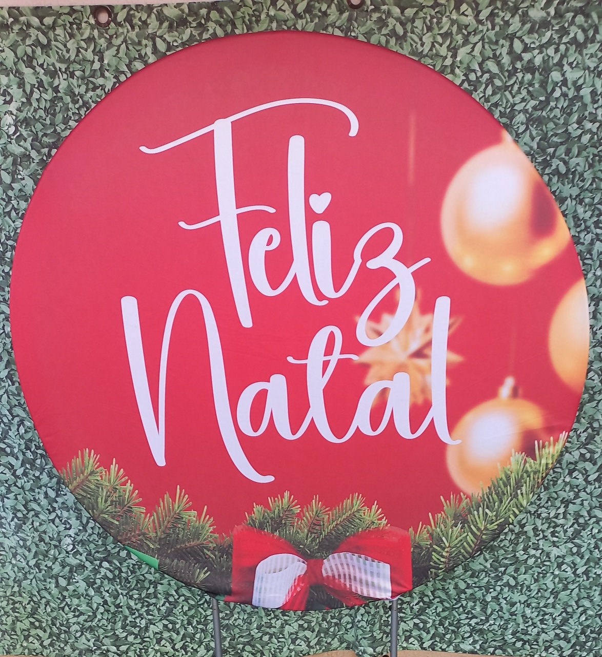 Tecido Painel Redondo Natal - Silmara Decorações 