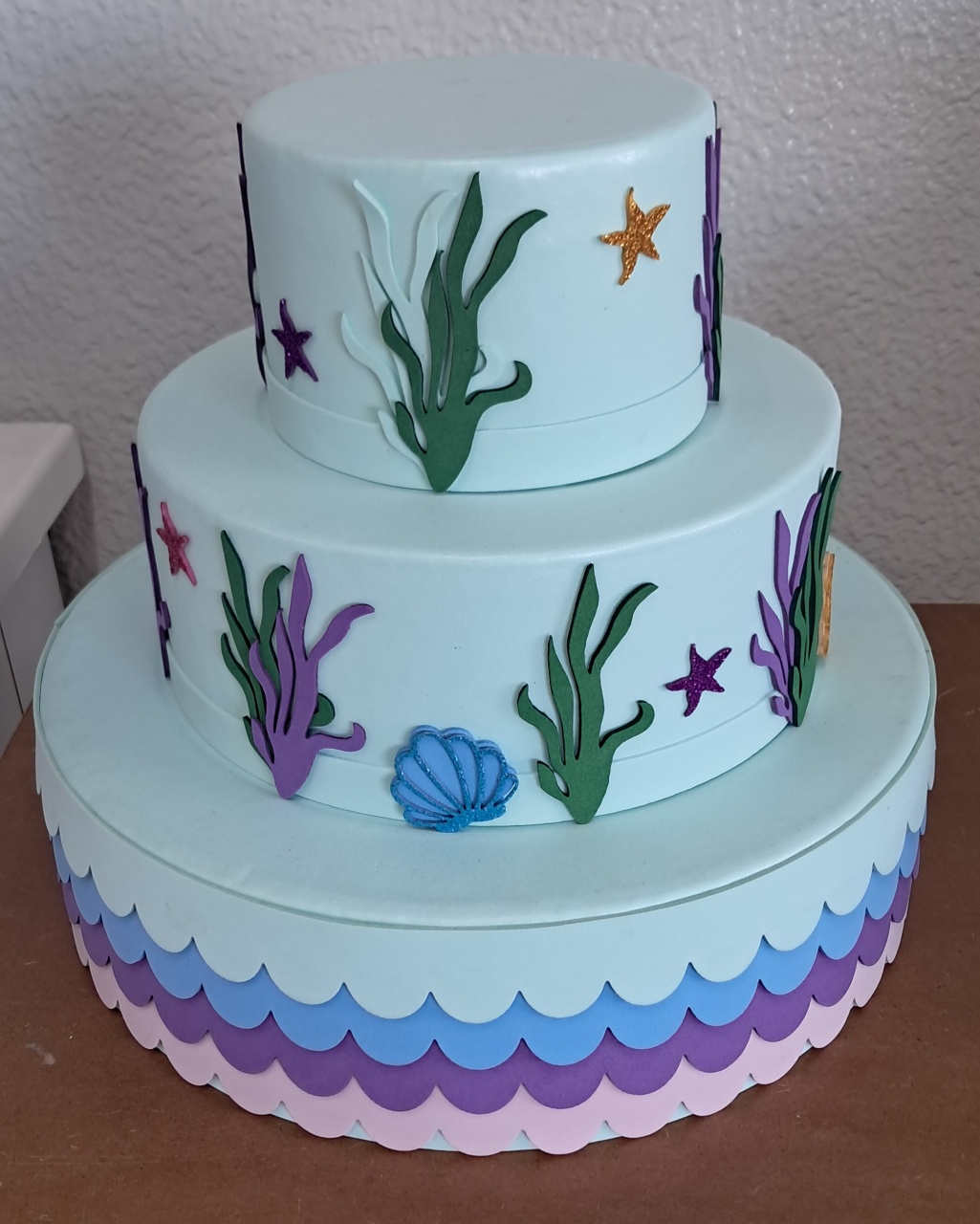Bolo Cenográfico Fundo Do Mar - Silmara Decorações 