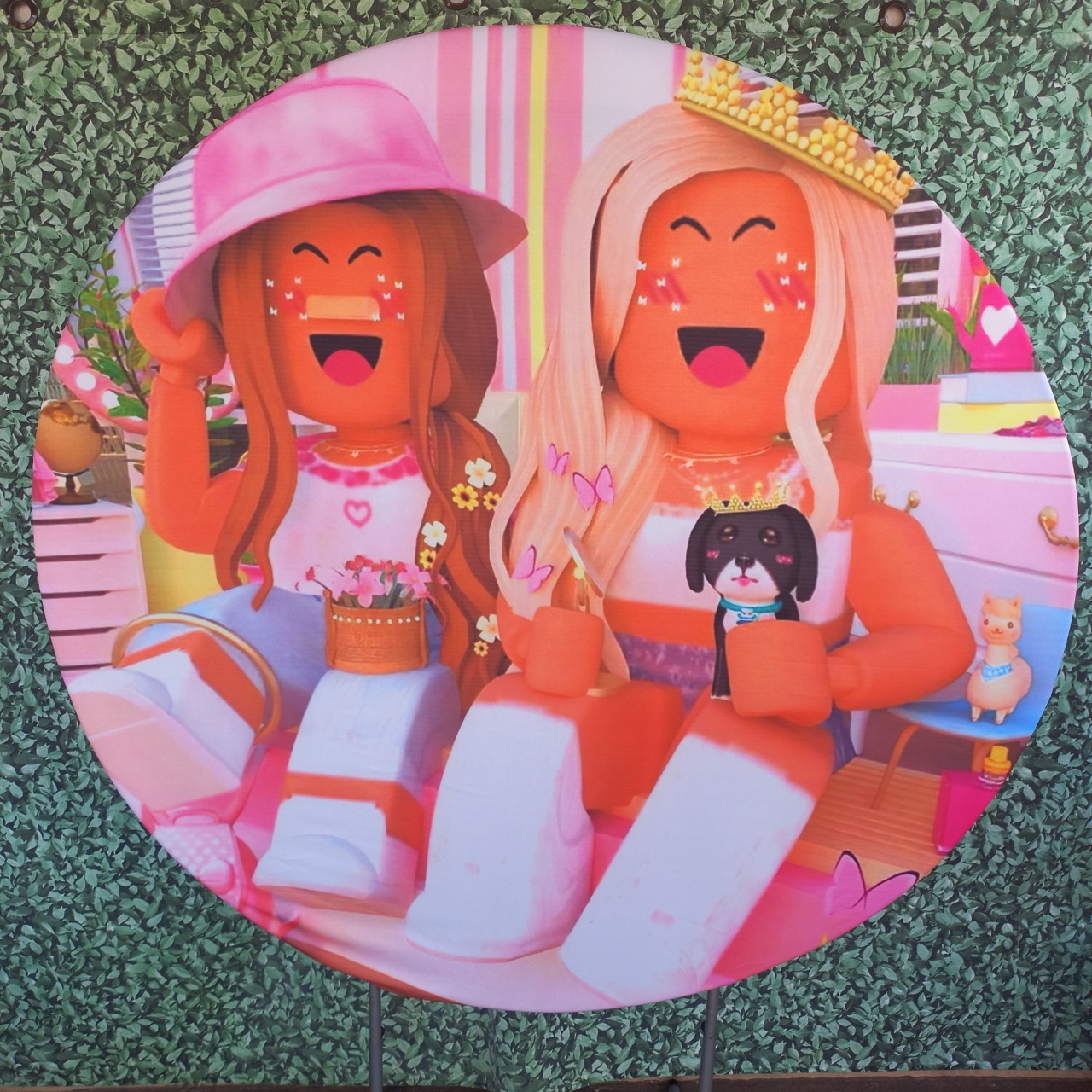 Tecido Painel Redondo Roblox Menina - Silmara Decorações 