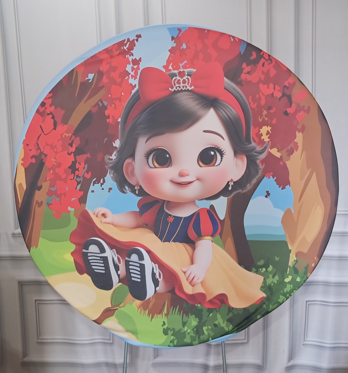 Tecido Painel Redondo Branca de Neve Cut Baby - Silmara Decorações 