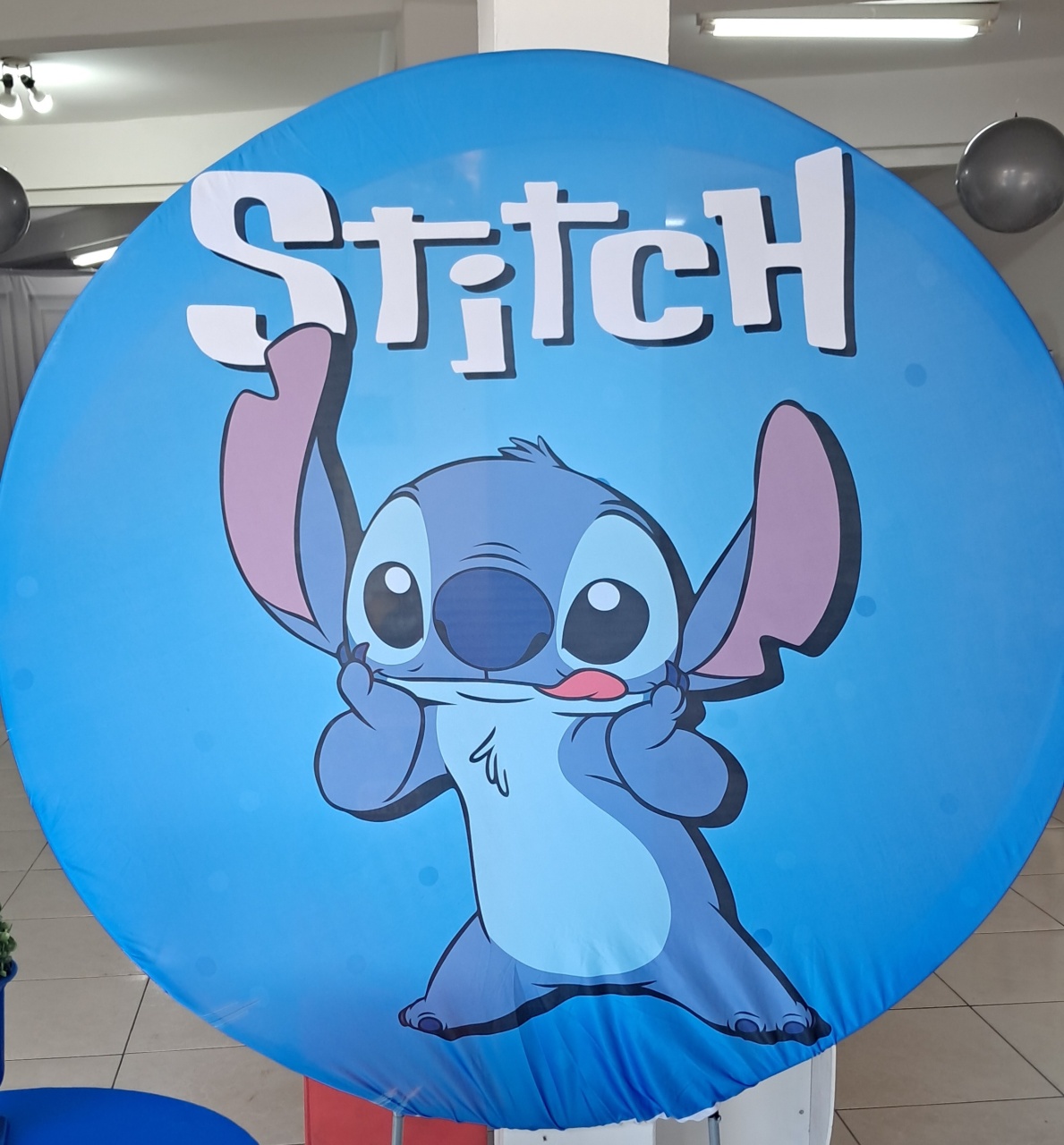 Tecido Painel Redondo Stitch  - Silmara Decorações 