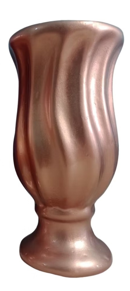 Vaso Cerâmico Rose Gold M - Silmara Decorações 