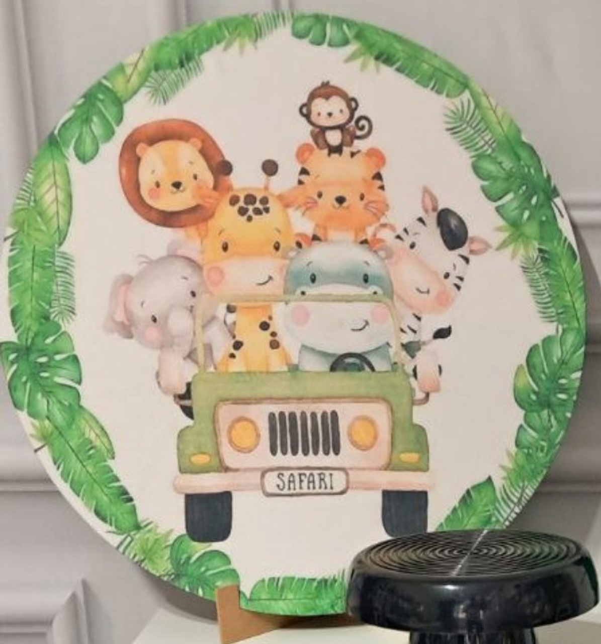 Mini Painel Redondo Safari - Silmara Decorações 