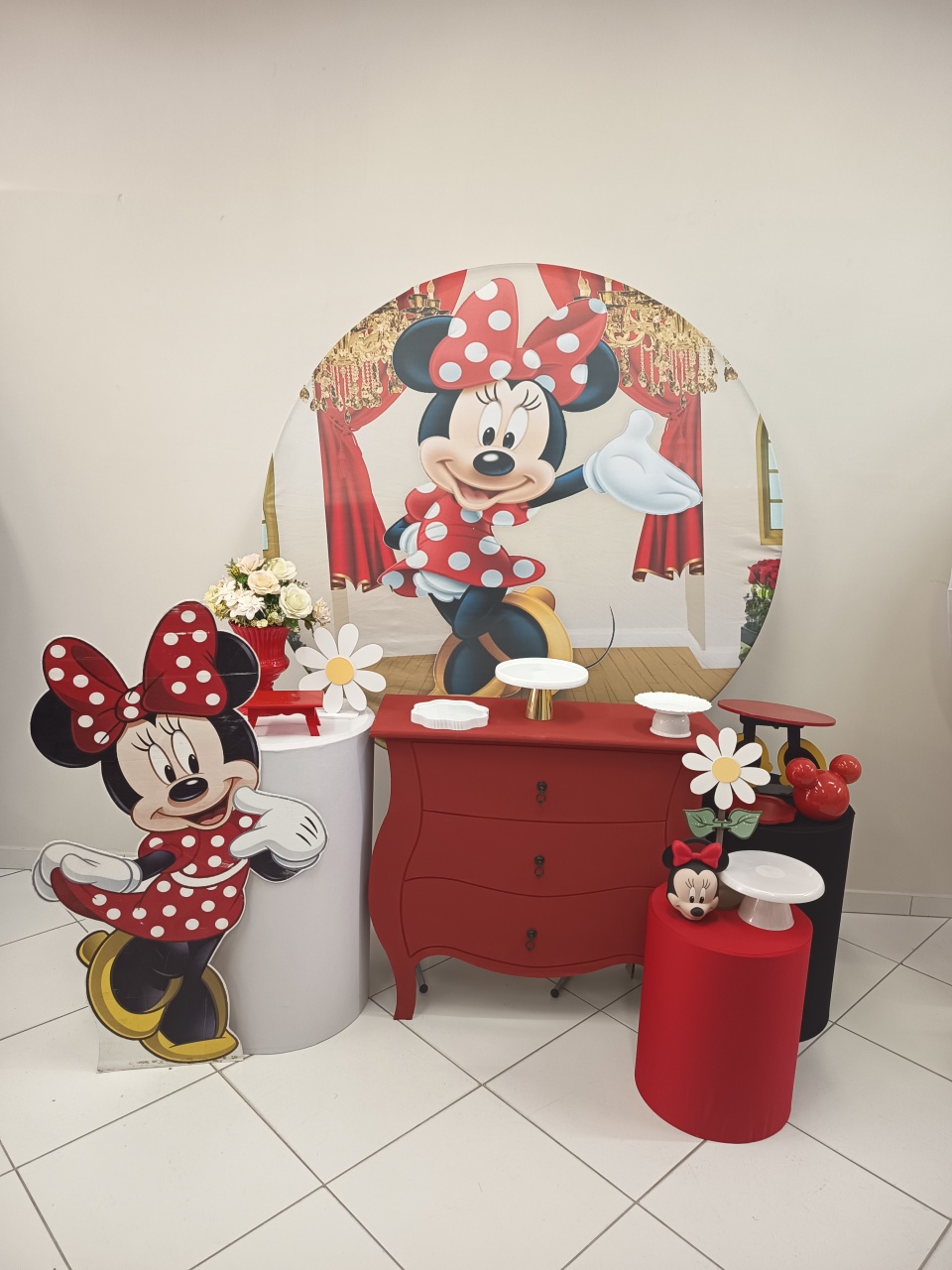 Kit Minie Vermelha Ouro - Dona mocinha 