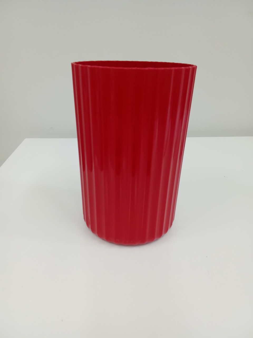 Vaso de Flor Canelado Vermelho - Dona mocinha 