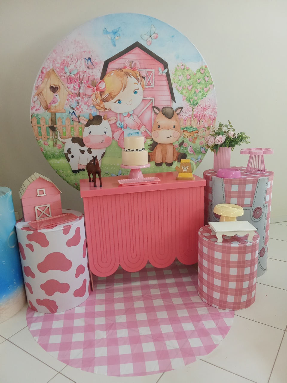 Painel Fazendinha Menina  - Dona mocinha 
