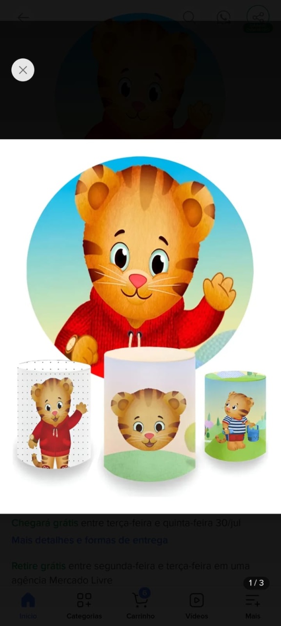 Kit Painel E Capas Daniel O Tigre - Dona mocinha 